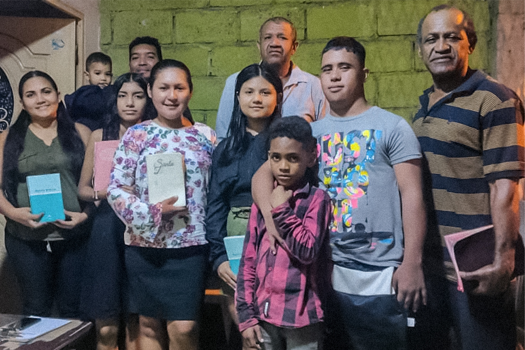 Young Ecuadorian Christians holding their Bibles after a Bible study